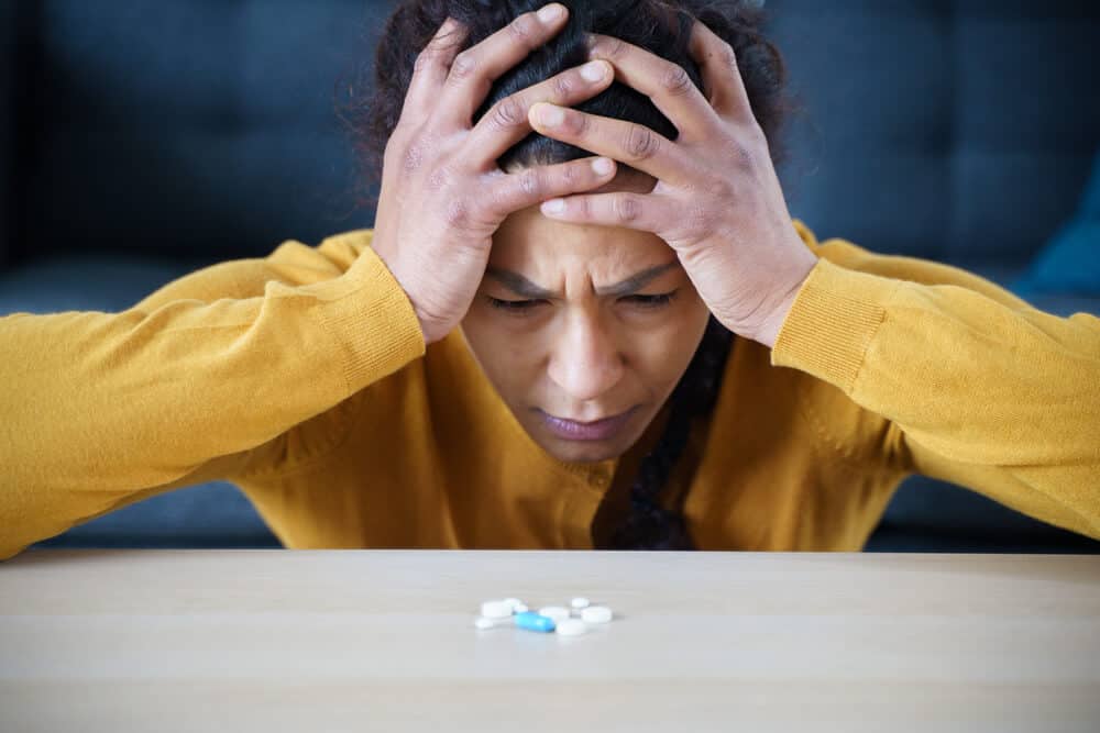 woman addicted to benzodiazepines