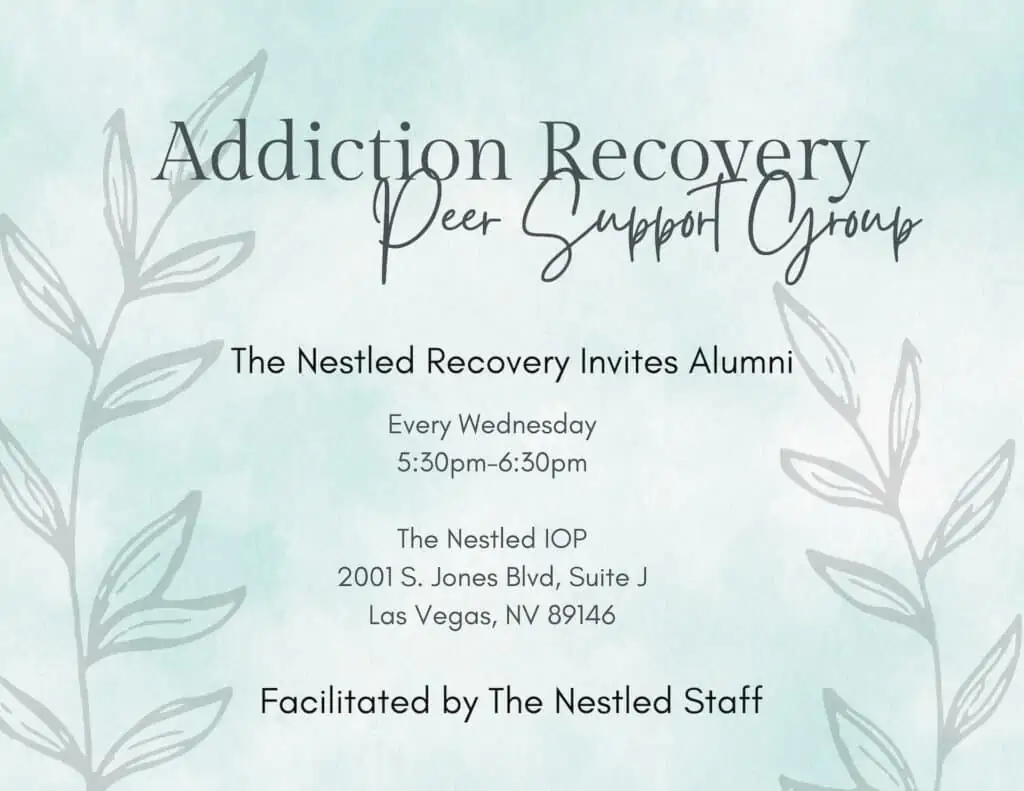 nestled recovery alumni flyer