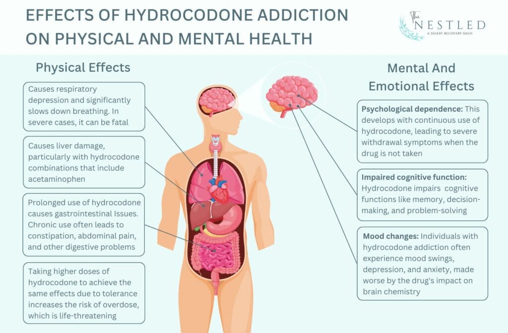 effects of hydrocodone on physical and mental health