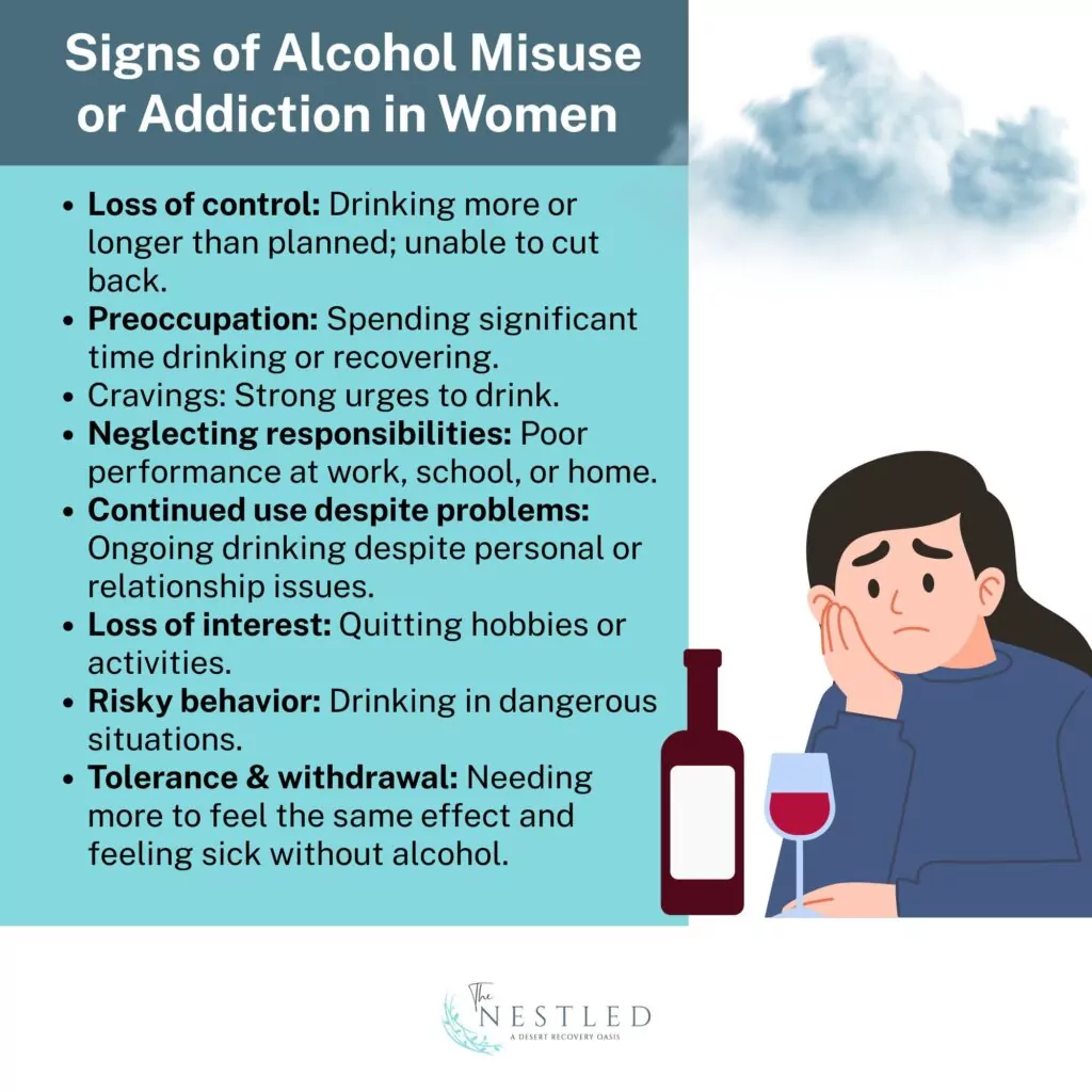 Signs of Alcohol Misuse or Addiction in Women