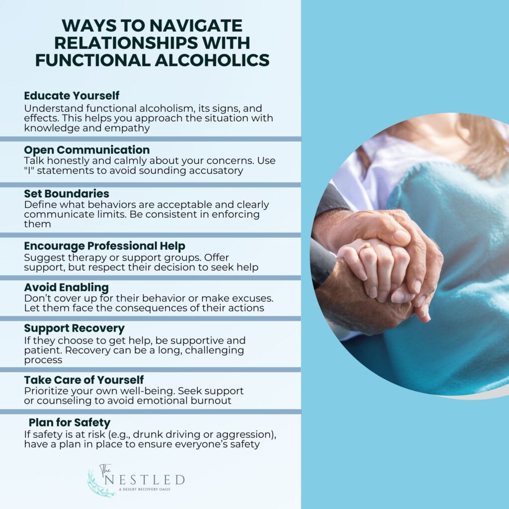 ways to navigate relationships with functional alcoholics